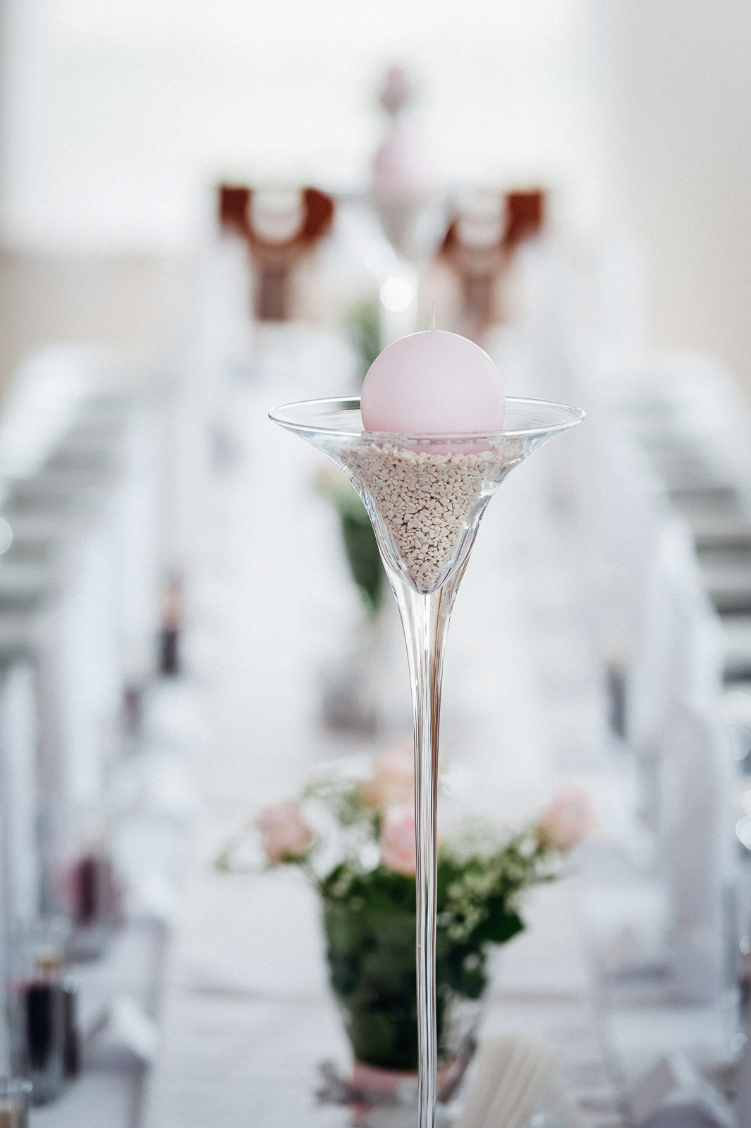 Dekoracyjna świeca na stół weselny Sala Bankietowa Aura
