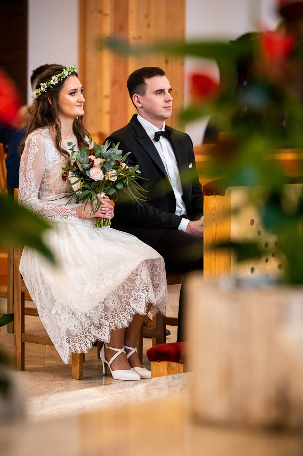Mùlk Checz Kaszubska — ślub w kościele w Chwaszczynie